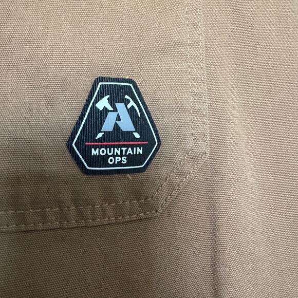 Eddie Bauer Mountain Ops Flex Pants 33×32 Tan Canvas Work Utility GORPCORE - Picture 3 of 9